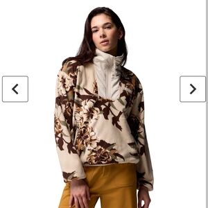 COLUMBIA Sequoia Grove Printed Half Zip Pullover Fleece - Dark Stone Blossoming